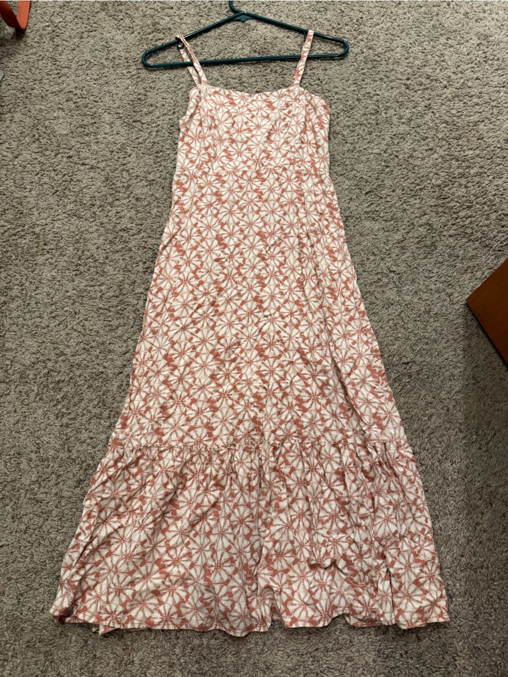 GAP Pink and White Floral Midi Dress